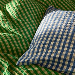 Juna Sengetj Bk&Blge - Grn/Sand - 140x220 cm