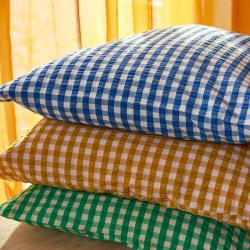 Juna Sengetj Bk&Blge - Grn/Sand - 140x220 cm