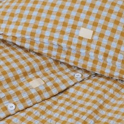 Juna Sengetj Bk&Blge - Lys Bl/Sand - 140x200 cm