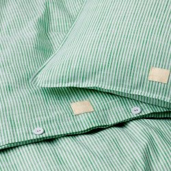 Juna Sengetj - Monochrome Lines - Grn/Hvid - 200x220 cm