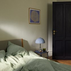 Juna Sengetj - Monochrome Lines - Grn/Hvid - 200x220 cm