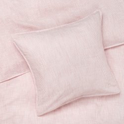 Juna Sengetj - Monochrome Lines - Rosa/Hvid - 140x200 cm