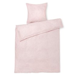 Juna Sengetj - Monochrome Lines - Rosa/Hvid - 140x220 cm