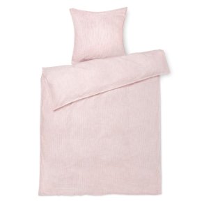 Juna Sengetj - Monochrome Lines - Rosa/Hvid - 140x220 cm