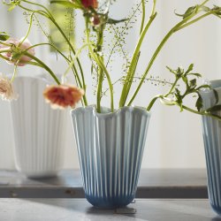 K�hler Hammersh�i Unfold Vase Bl� H16,5 cm