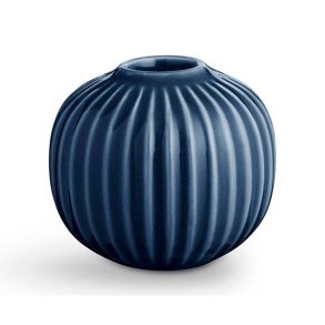 Kähler Hammershi Lysestage H6,5 cm - Indigo Bl