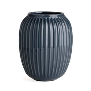 Kähler Hammershi Vase H20 cm - Antracitgr