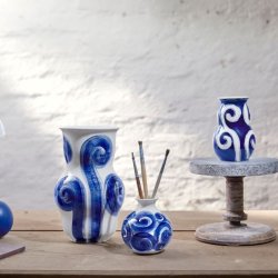 K&auml;hler Tulle Vase H10,5 cm Bl