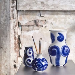 K&auml;hler Tulle Vase H10,5 cm Bl