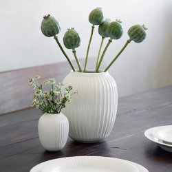 K&auml;hler Hammershi Vase H20 cm - Hvid