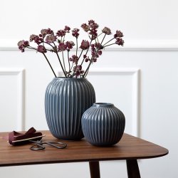 K&auml;hler Hammershi Vase H20 cm - Antracitgr