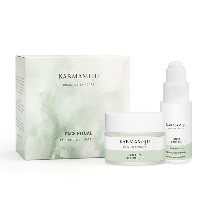 Karmameju Gaveske 2024 Face Ritual COTTON Face Butter &amp; LIGHT Ansigtsolie