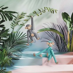 Kay Bojesen Abe Mini Turkis