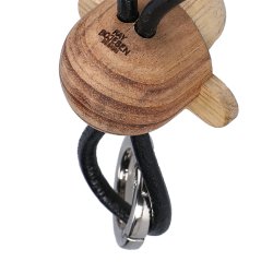 Kay Bojesen Abe Slvtonet Nglering m/ Sort Lder 