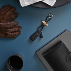 Kay Bojesen Abe Slvtonet Nglering m/ Sort Lder 