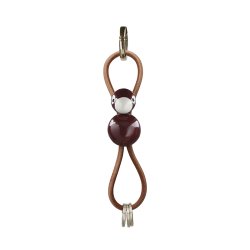 Kay Bojesen Fugl Guldtonet N�glering m/ Naturl�der Bordeaux