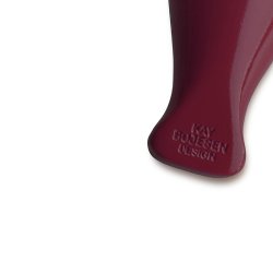 Kay Bojesen Fugl Guldtonet N�glering m/ Naturl�der Bordeaux