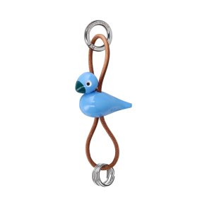 Kay Bojesen Fugl S�lvtonet N�glering m/ Naturl�der Bl�