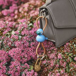 Kay Bojesen Fugl S�lvtonet N�glering m/ Naturl�der Bl�