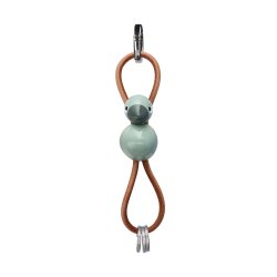 Kay Bojesen Fugl S�lvtonet N�glering m/ Naturl�der Gr�n