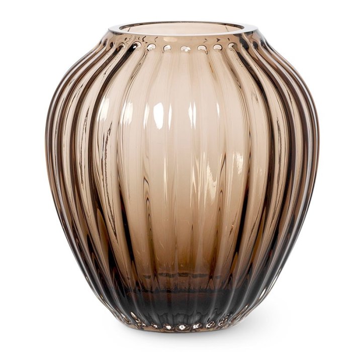 K&auml;hler Hammershøi Glas Vase H14 cm - Valnød 