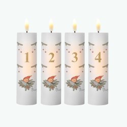 Klarborg LED Adventslys Nissen og Rdklken