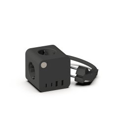 Kreafunk Ampie Multistik m/ Ledning Sort