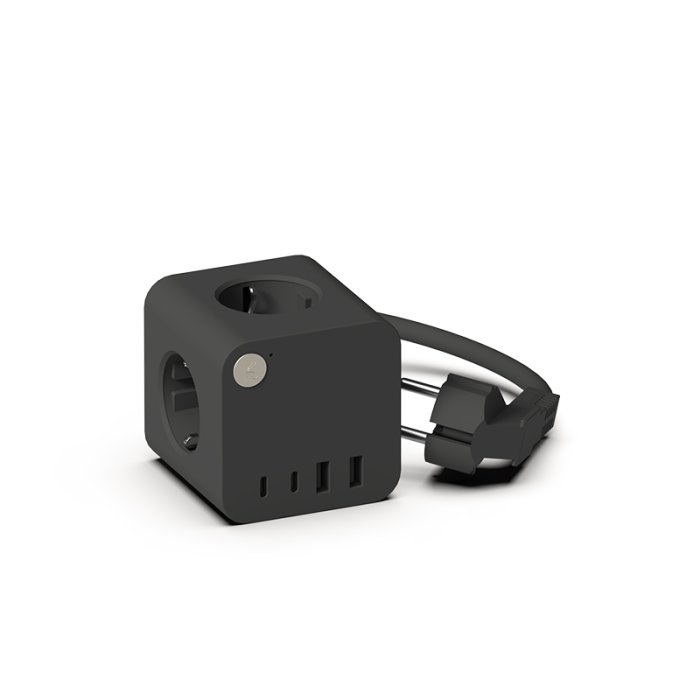 Kreafunk Ampie Multistik m/ Ledning Sort