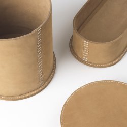 Kristina Dam Studio Stitched Leather Box - Small