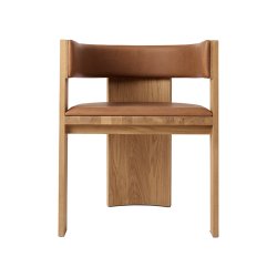 Kristina Dam Studio Collector Spisebordsstol Lakeret Eg/Anilin L�der