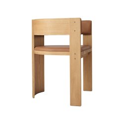 Kristina Dam Studio Collector Spisebordsstol Lakeret Eg/Anilin L�der