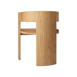 Kristina Dam Studio Collector Spisebordsstol Lakeret Eg/Anilin L�der