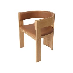 Kristina Dam Studio Collector Spisebordsstol Lakeret Eg/Anilin L�der