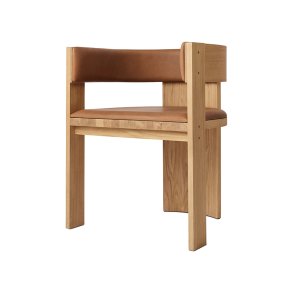 Kristina Dam Studio Collector Spisebordsstol Lakeret Eg/Anilin L�der
