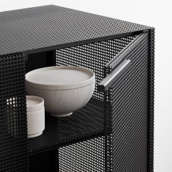 Kristina Dam Grid Skab - Sort