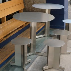 Kristina Dam Studio Split Caf�bord �74cm Rustfrit St�l