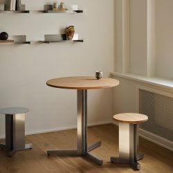 Kristina Dam Studio Split Caf�bord �74cm Rustfrit St�l/Olieret Eg