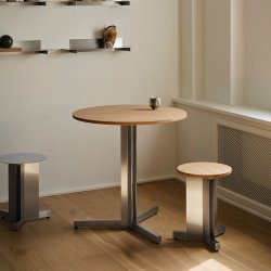 Kristina Dam Studio Split Taburet Rustfrit St�l/Olieret Eg