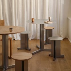 Kristina Dam Studio Split Taburet Rustfrit St�l/Olieret Eg