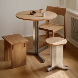 Kristina Dam Studio Split Taburet Rustfrit St�l/Olieret Eg