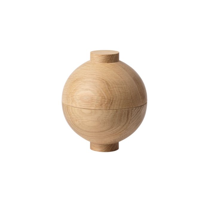 Kristina Dam Studio Wooden Sphere Lgkrukke - Eg