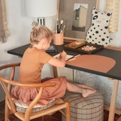 OYOY Grid Lille Puf - Clay