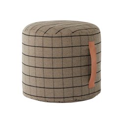 OYOY Grid Lille Puf - Clay