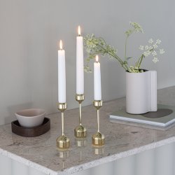 LindDNA Silhouette 145 Lysestage Guldbelagt