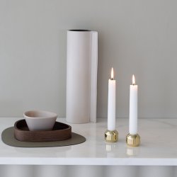 LindDNA Silhouette 34 Lysestage 2 stk. Guldbelagt