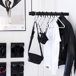 LindDNA - Wall Swing Bjlestang - Eg Sort - 50cm.