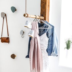 LindDNA - Wall Swing Bjlestang - Eg Sort - 50cm.