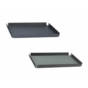 LindDNA TRAY SQUARE bakke Large - Antracite/Cloud/Green