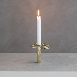 LindDNA Lind Curve Flower Lysestage Dekoration - Forgyldt