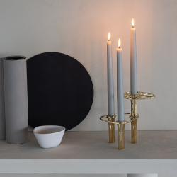 LindDNA Lind Curve Flower Lysestage Dekoration - Forgyldt